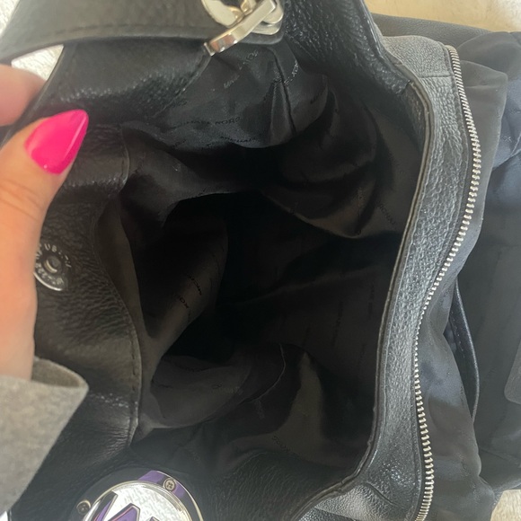 Michael Kors Black Shoulder Bag with Silver Hardware - Picture 4 of 7